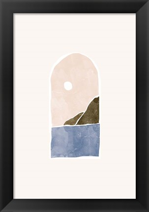 Framed Tropical Window Landscape 01 Print