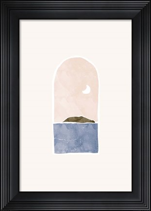 Framed Tropical Window Landscape 03 Print