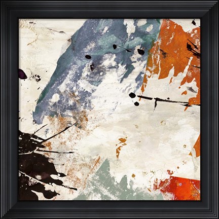 Framed Colors Dancing I Print