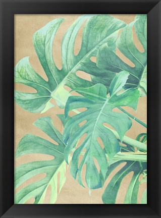 Framed Tropical Leaves II Print