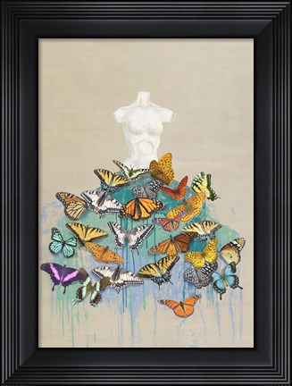 Framed Dress of Butterflies I Print