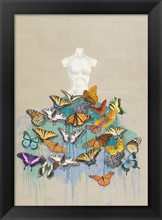 Framed Dress of Butterflies I Print