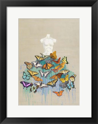 Framed Dress of Butterflies I Print