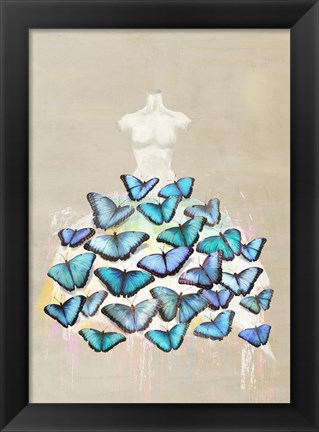 Framed Dress of Butterflies II Print