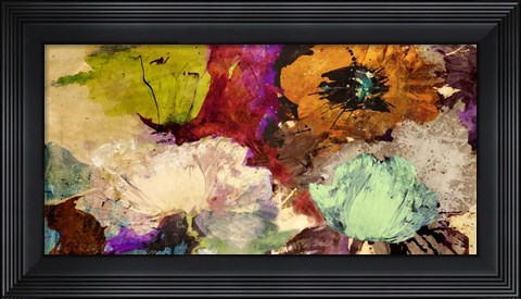 Framed Floating Flowers (detail) Print