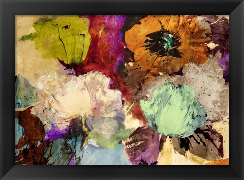 Framed Floating Flowers Print