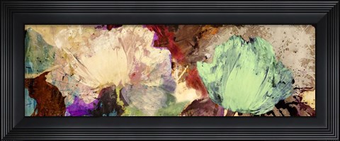 Framed Floating Flowers II Print
