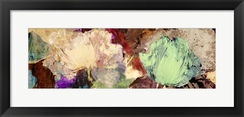 Framed Floating Flowers II Print