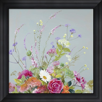 Framed Marguerite and Verbena Print