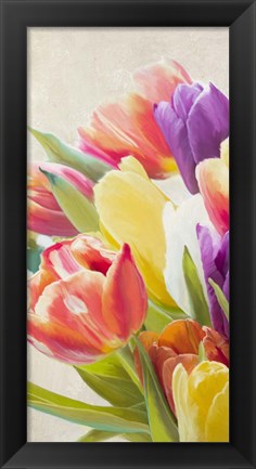 Framed Spring Tulips I Print