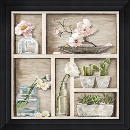 Framed Fleurs et Memoires II Print