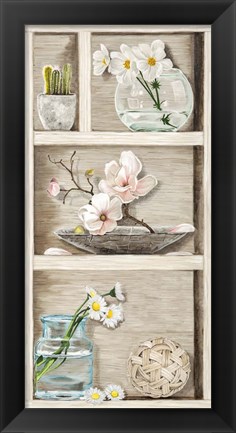 Framed Fleurs et Memoires III Print