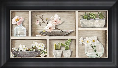 Framed Fleurs et Memoires I Print