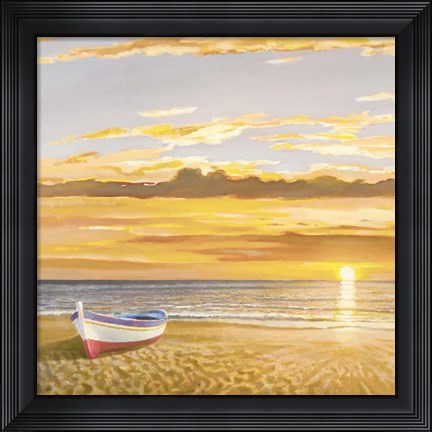 Framed Tramonto sulla Battigia (detail) Print