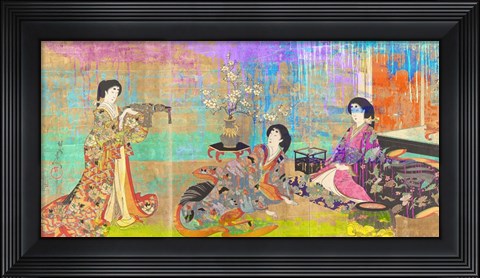 Framed Hommage to Chikanobu Print