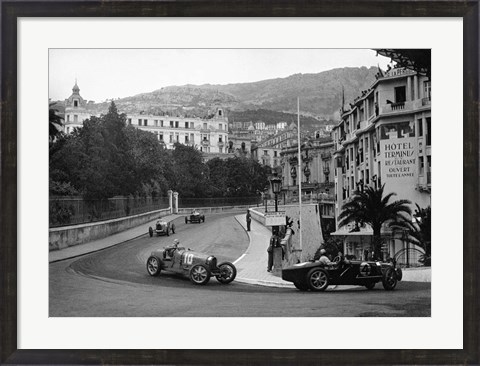 Framed Passing at the 1932 Monaco Grand Prix Print