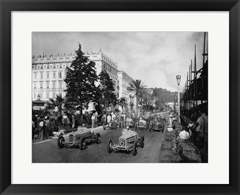 Framed Start of the 1933 Nice Grand Prix Print