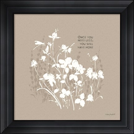 Framed Au Naturel VI on Beige Print