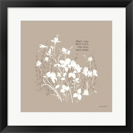 Framed Au Naturel VI on Beige Print