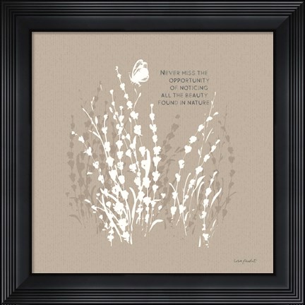 Framed Au Naturel VIII on Beige Print