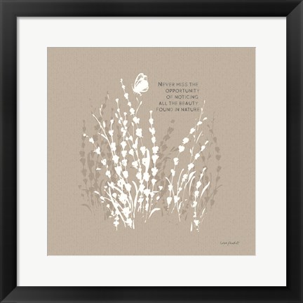 Framed Au Naturel VIII on Beige Print