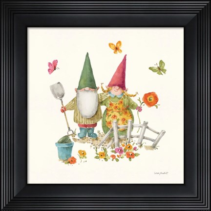 Framed Garden Gnomes VII Print