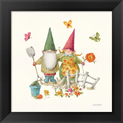 Framed Garden Gnomes VII Print