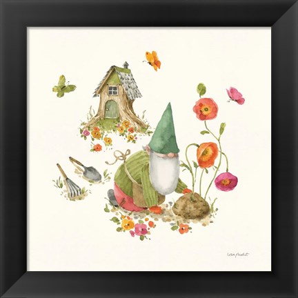 Framed Garden Gnomes IX Print