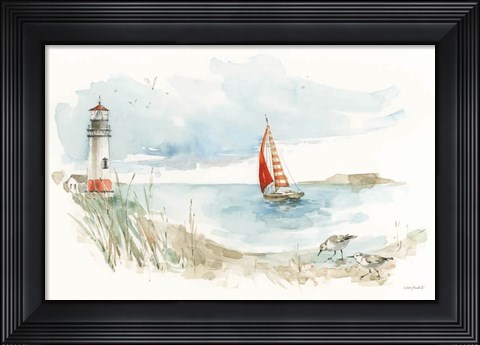 Framed Seaside Journey I Print