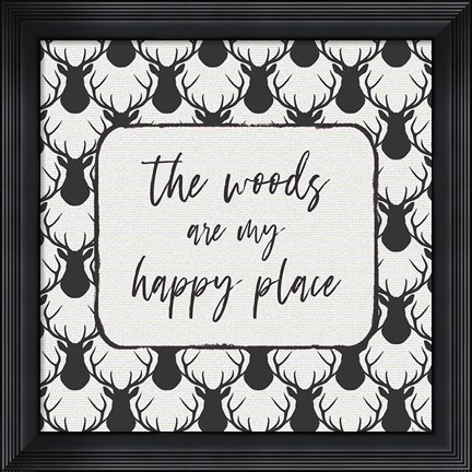 Framed Lodge Antlers II Print