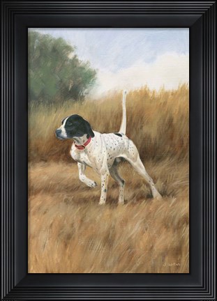 Framed Hunting Dog II Print