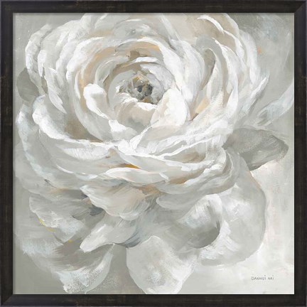 Framed White Rose Print