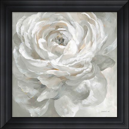 Framed White Rose Print