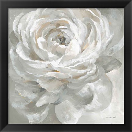 Framed White Rose Print