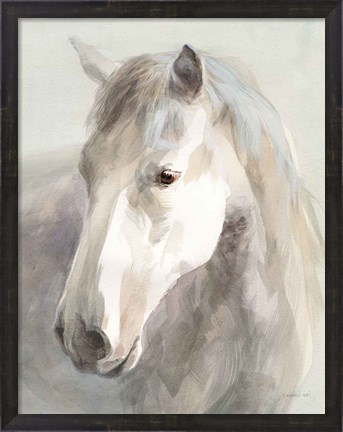 Framed Gentle Horse Crop Print