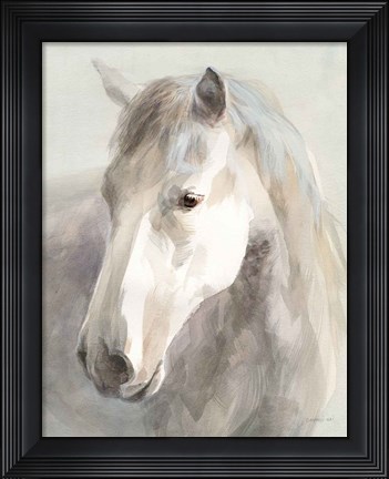 Framed Gentle Horse Crop Print