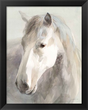Framed Gentle Horse Crop Print