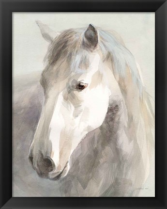 Framed Gentle Horse Crop Print