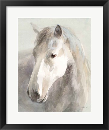 Framed Gentle Horse Crop Print