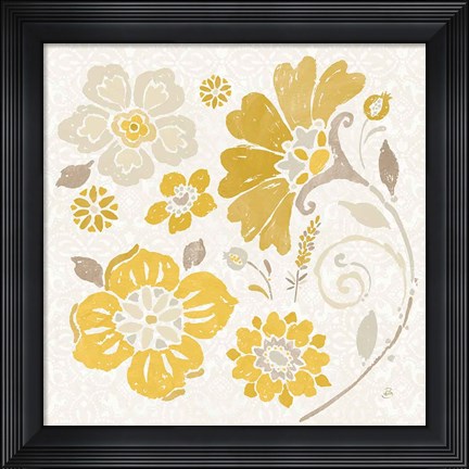 Framed Spanish Impressions IV Yellow Print