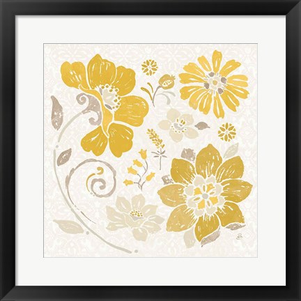 Framed Spanish Impressions III Yellow Print