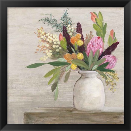 Framed Protea Still Life I Print