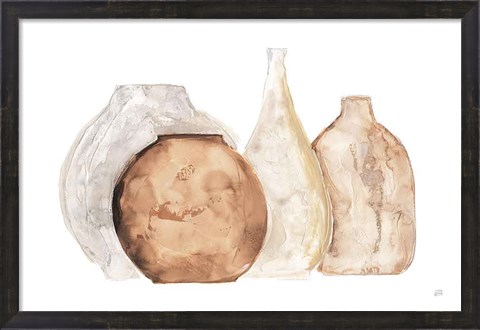 Framed Neutral Vases IV Print