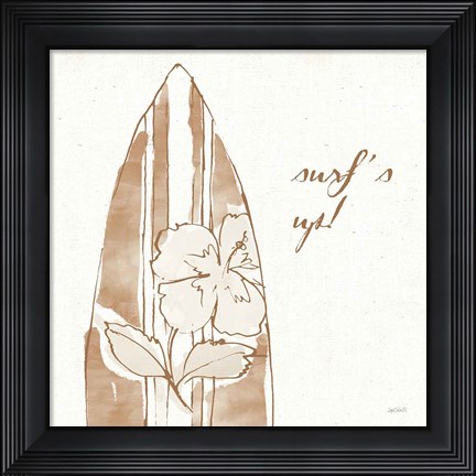 Framed Surfs Up IX Neutral Print