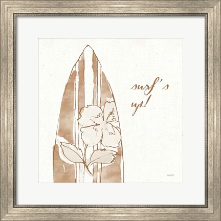 Framed Surfs Up IX Neutral Print