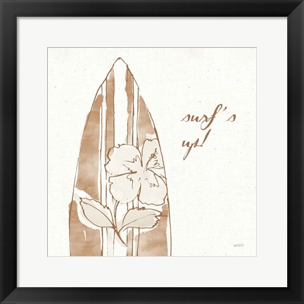 Framed Surfs Up IX Neutral Print