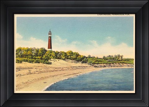 Framed Pensacola Lighthouse Print