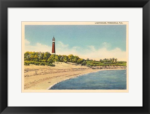 Framed Pensacola Lighthouse Print