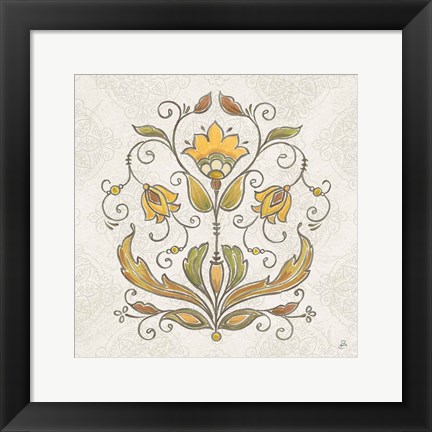 Framed Mediterranean Flair VI Neutral Print