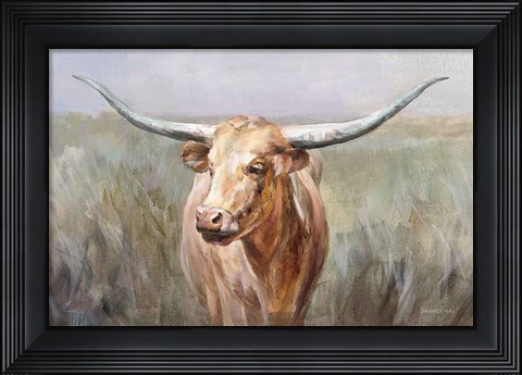 Framed Big Sky Longhorn Print